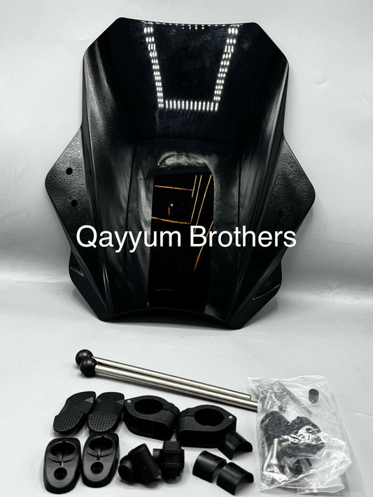 BMW Scrambler Visor - Black for Gs 150 and all Round light motorcycles