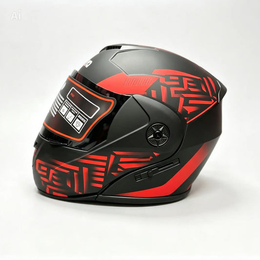 Adora Helmet Flip Up - Red black