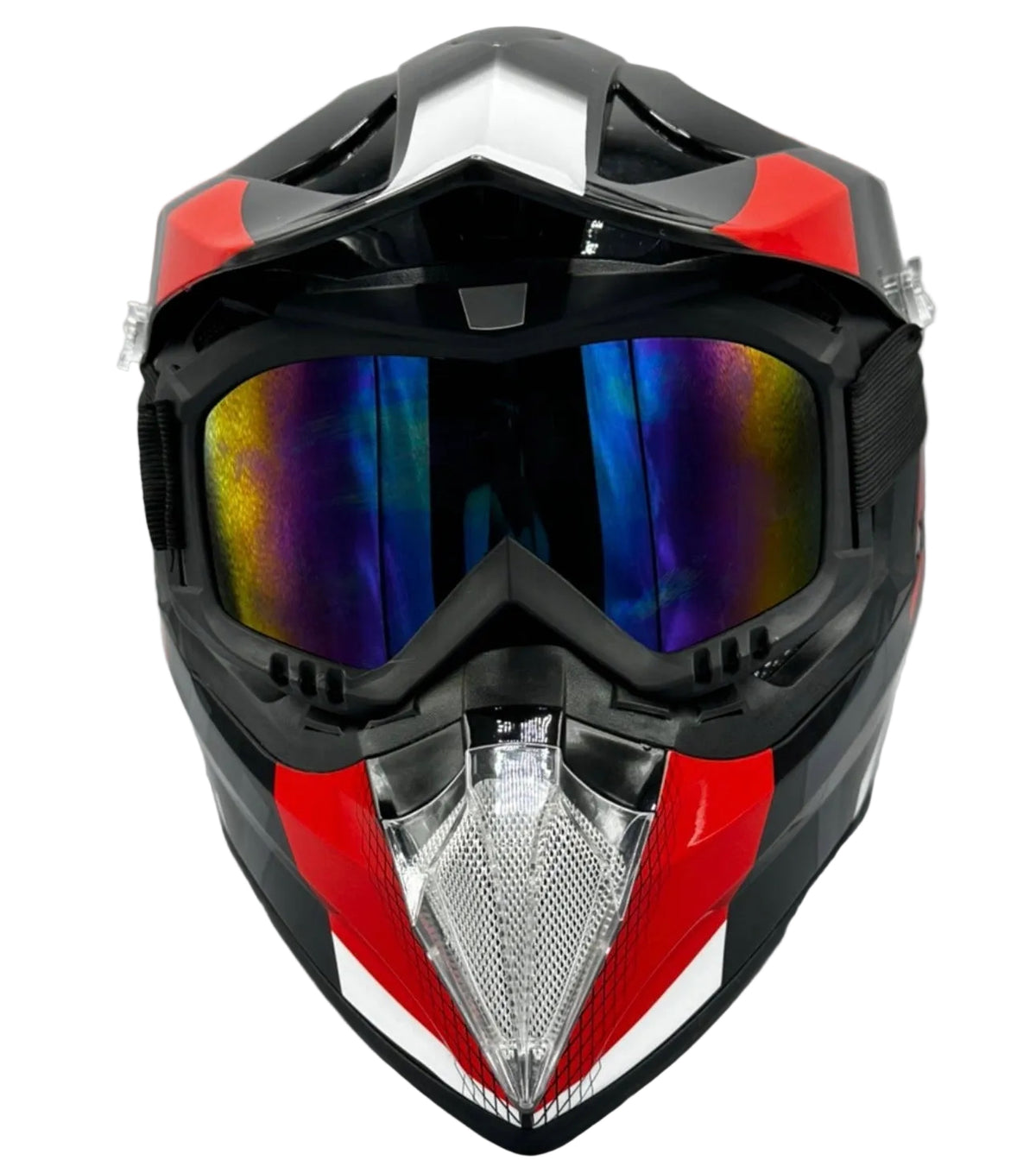 Motocross Helmet - Red/White
