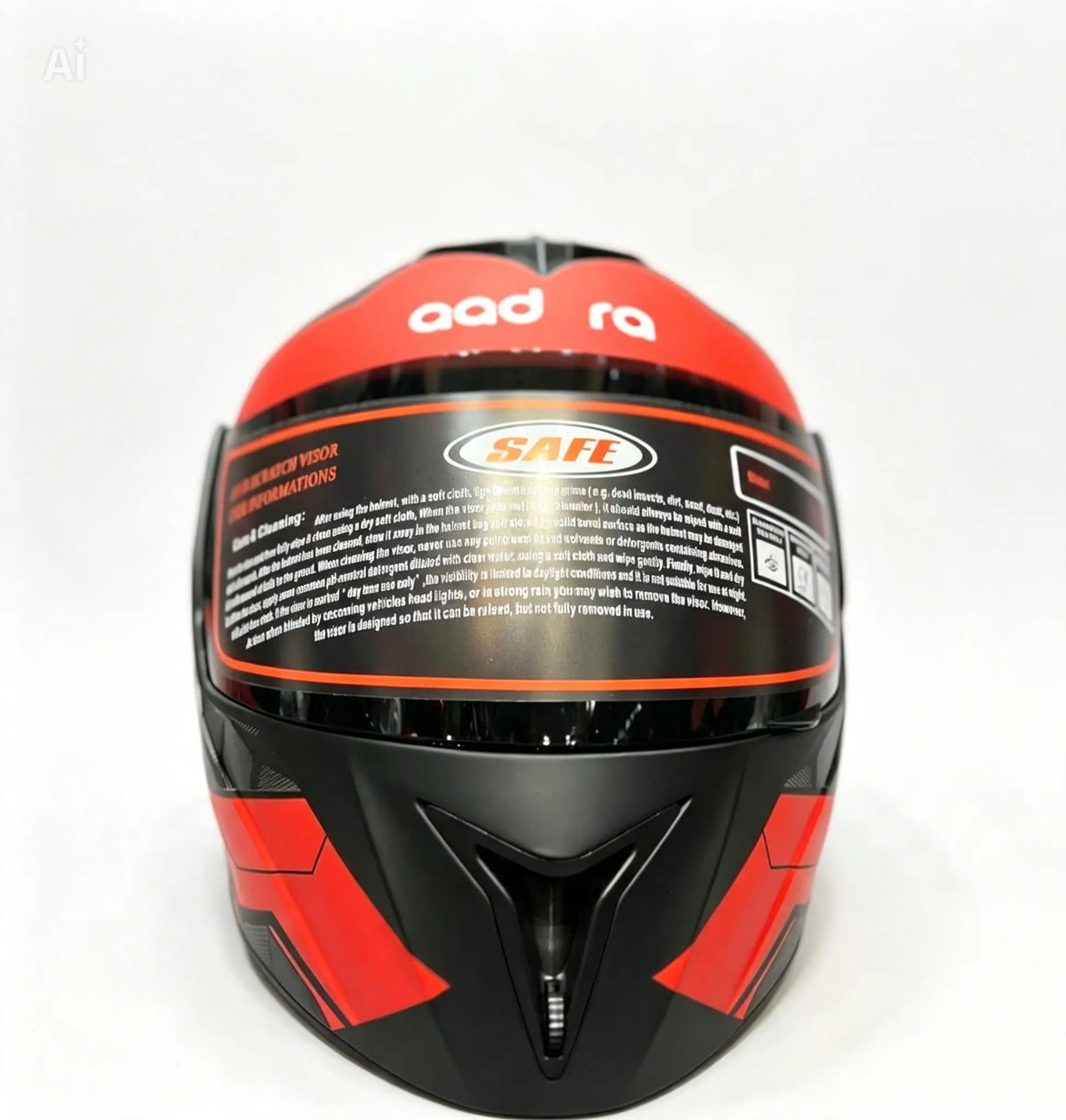 Adora Flip Up Helmet - Red grey