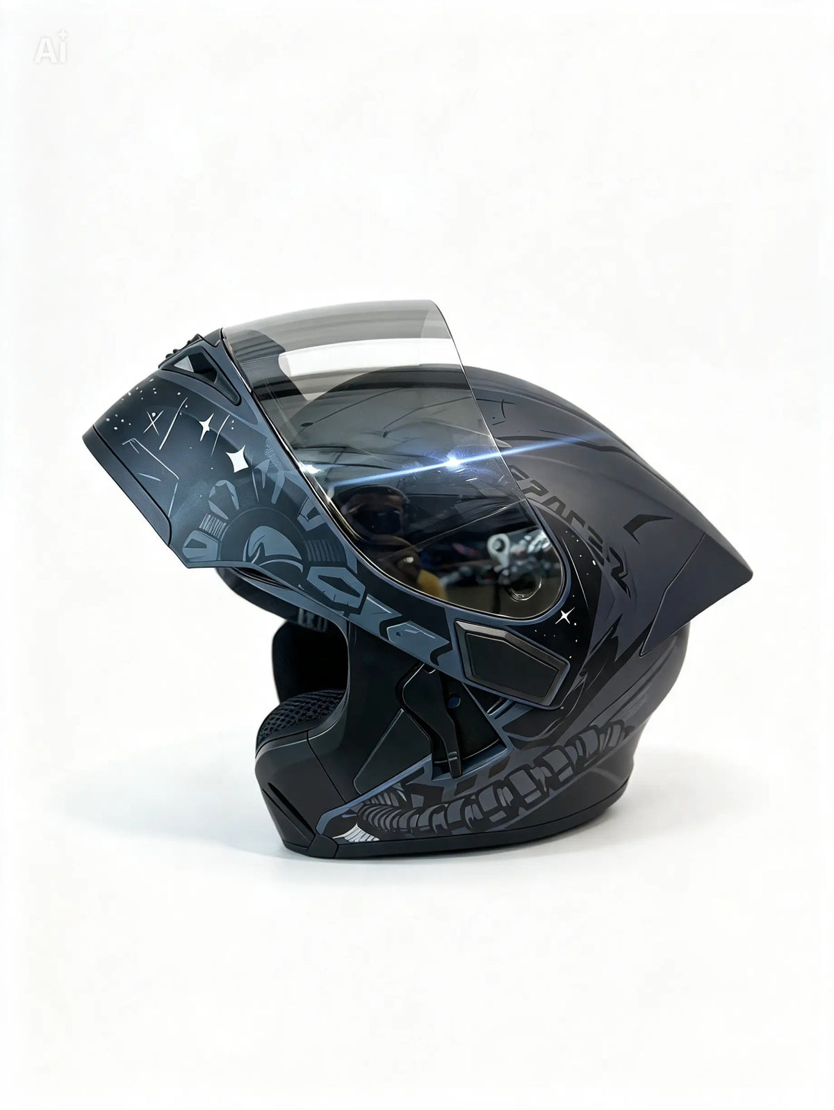 Vector Helmet 254 prime flipup space blue Graphic