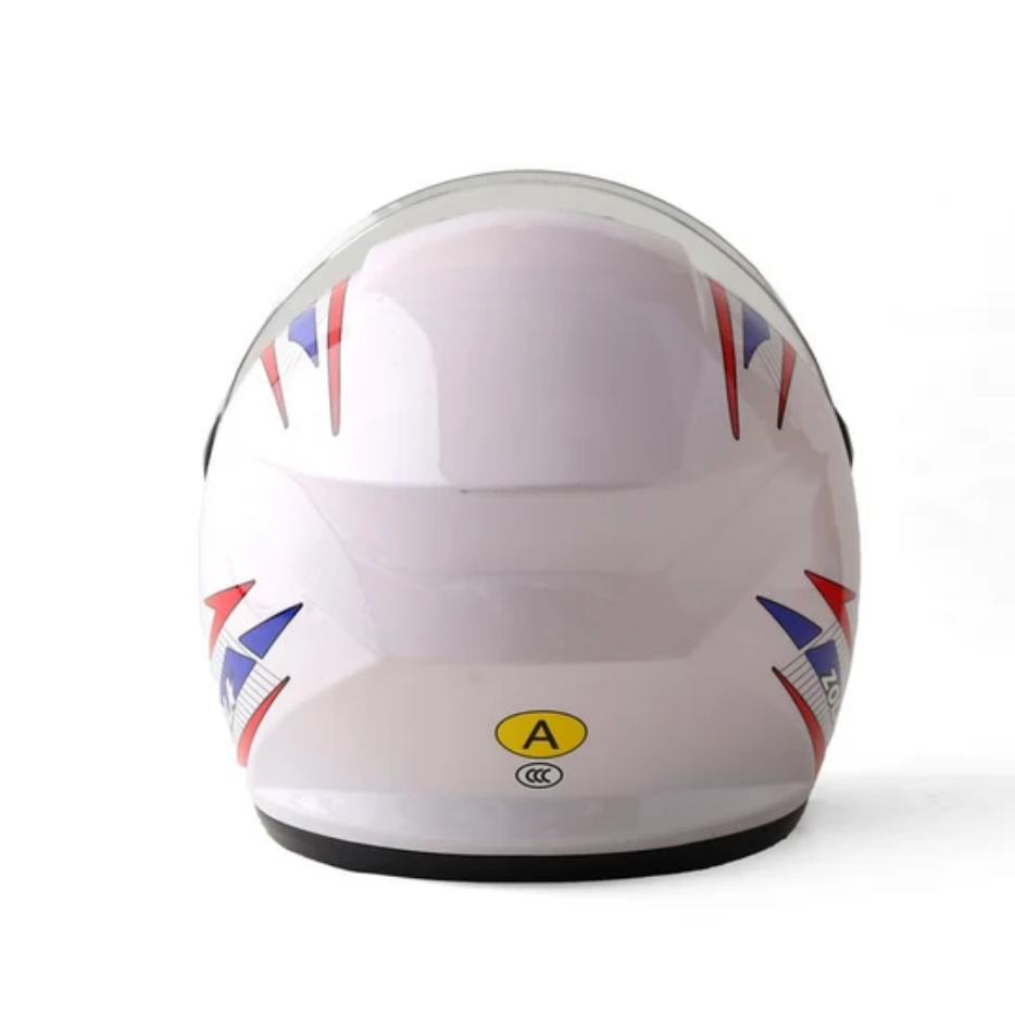 JK505. PEARL WHITE JACK ZOLA With DECAL HALF FACE ABS