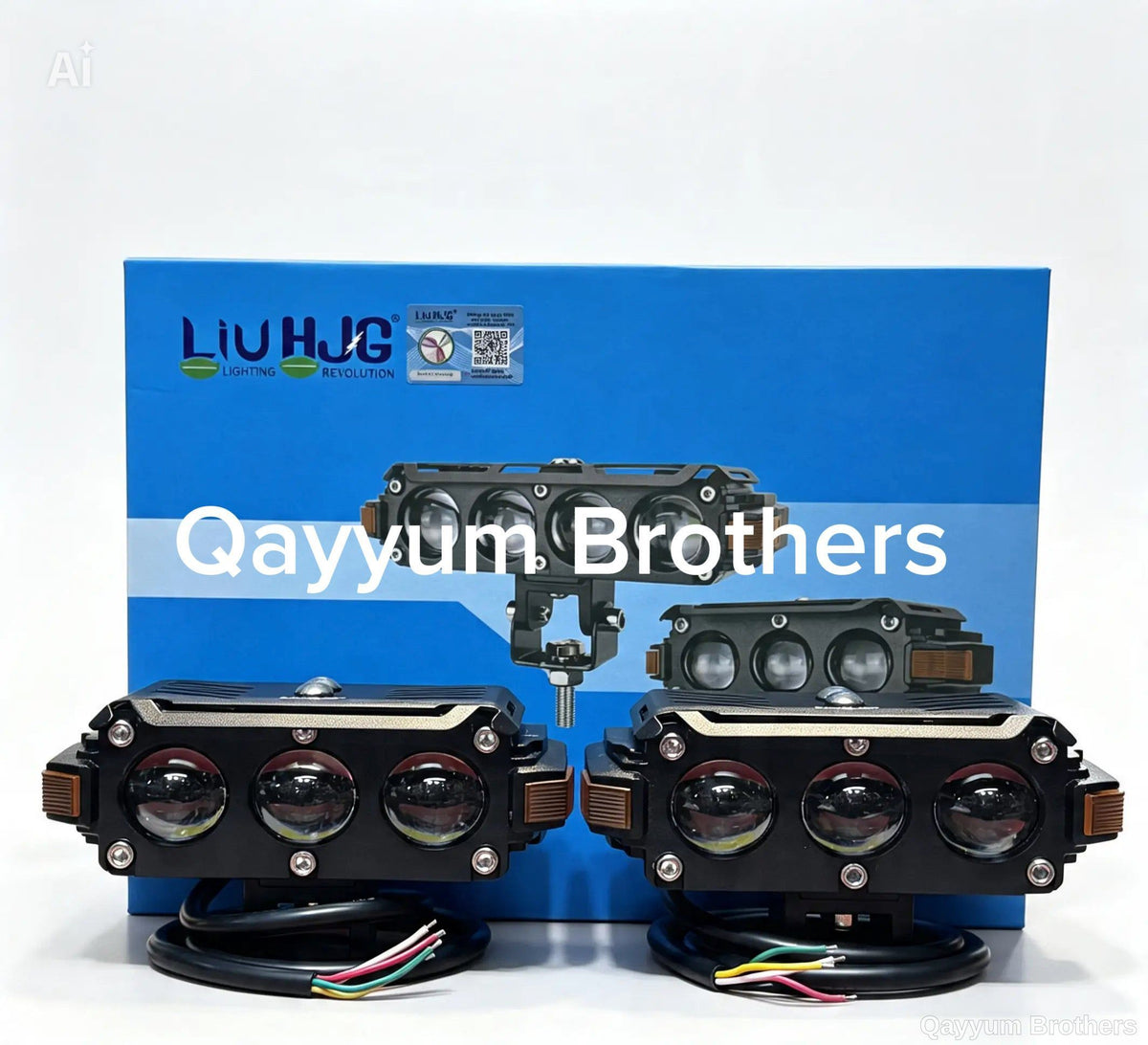 3 Lens LED Projector Light - White/Yellow