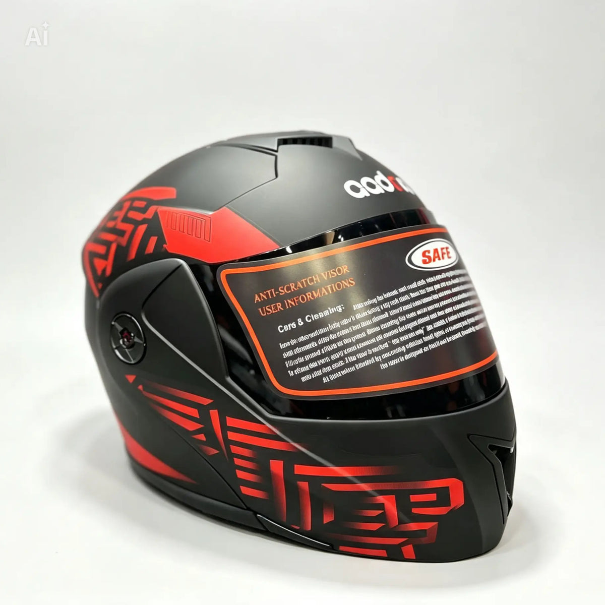 Adora Helmet Flip Up - Red black