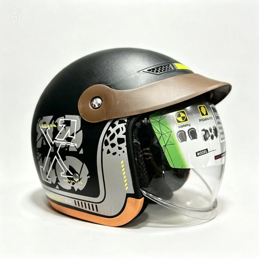 Helmet Cap for Scooty and Motorcycle black clr
