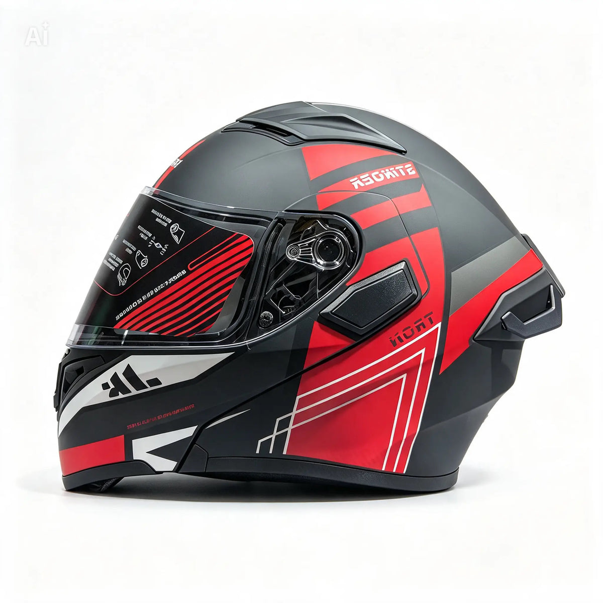 Jiekai 902 Helmet - Black/Red