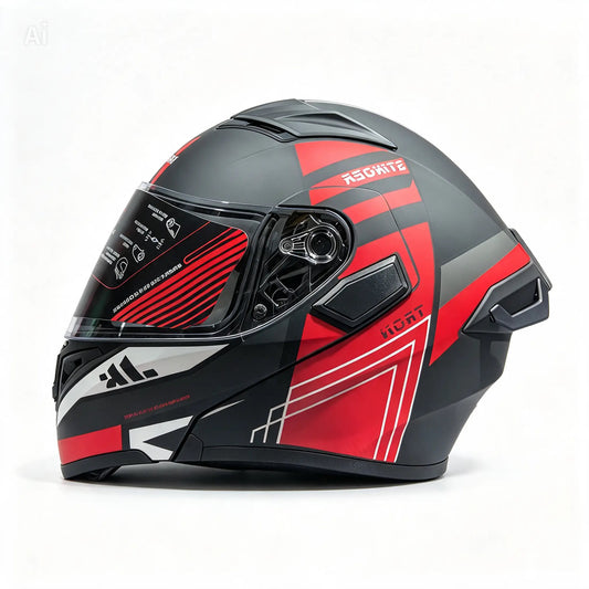 Jiekai 902 Helmet - Black/Red
